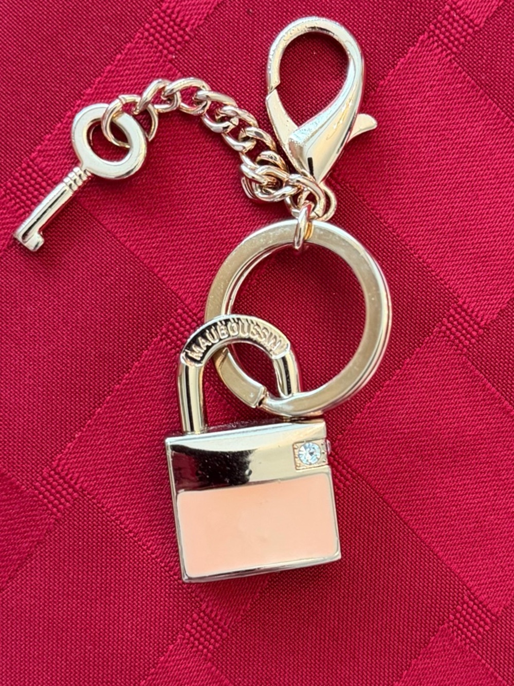 Mauboussin Bag Charm or Keychain Gold Padlock Charm Keychain - Women's Accessory